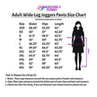 wide leg joggers pants size chart