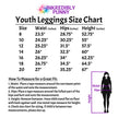 youth yoga leggings size chart