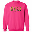 Hot pink “Single AF” camouflage sweatshirt for women flat lay on white background