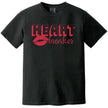 Heartbreaker Valentine shirt in retro arcade font, black tee flat lay on white background, edgy love aesthetic for women’s casual outfits