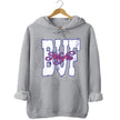 Light gray Buffalo football hoodie flat lay showcasing bold BUF lettering and sporty Mafia overlay