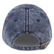 Navy cotton twill cap back view showing clean adjustable strap, Buffalo football themed embroidered hat design.