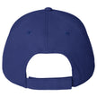 Blue low profile Buffalo hockey hat back view showing adjustable strap and clean embroidered game day cap design.