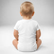 back view of a cute baby Buffalo fan outfit showing the soft, simple design and comfortable infant style.