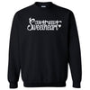Black Not Your Sweetheart sweatshirt,  highlighting edgy lettering and empowering statement design.