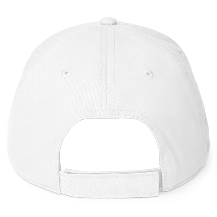 White Buffalo football LFG BFLO hat back view showing adjustable closure and structured low-profile fit.