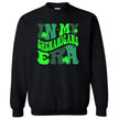 Black “In My Shenanigans Era” St. Patrick’s Day sweatshirt flat lay featuring fun whimsical font and shamrock accents for festive cozy style