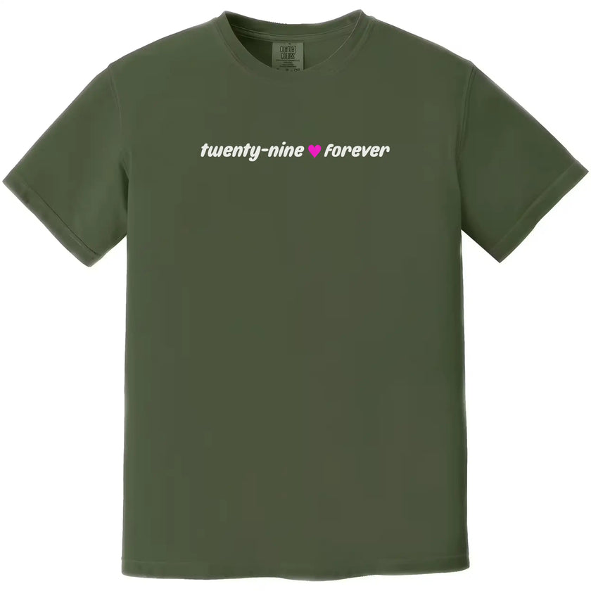 Twenty Nine Forever Minimalist Birthday Tee