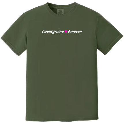 Twenty Nine Forever Minimalist Birthday Tee