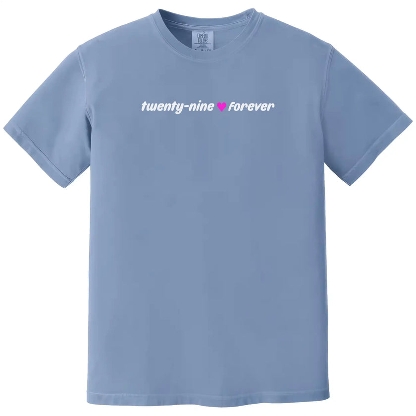 Twenty Nine Forever Minimalist Birthday Tee