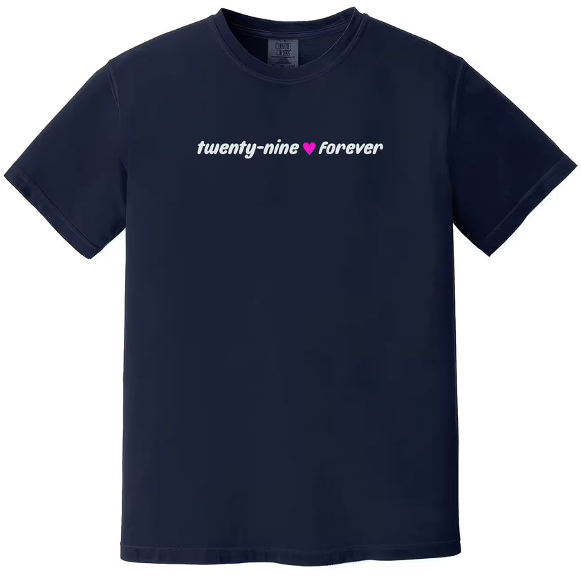 Twenty Nine Forever Minimalist Birthday Tee