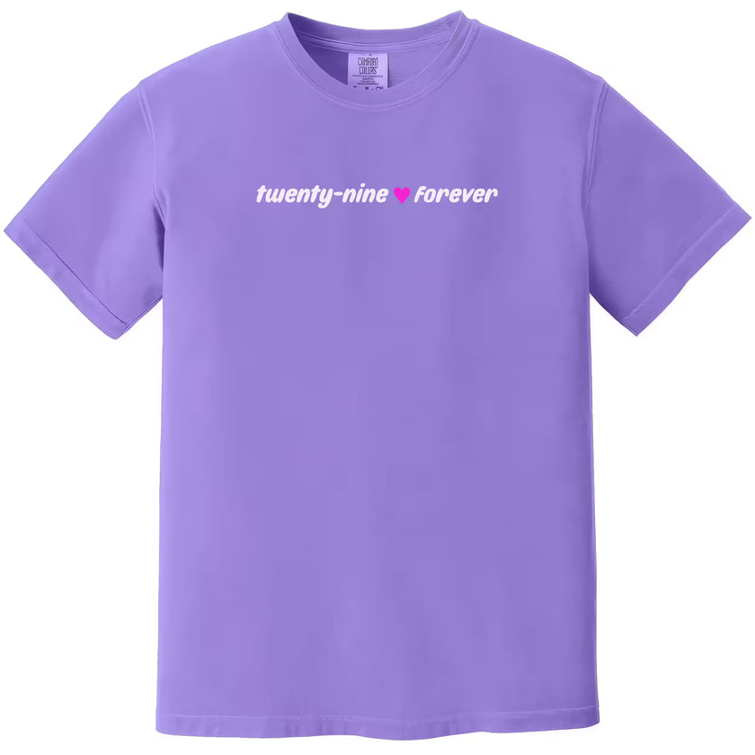 Twenty Nine Forever Minimalist Birthday Tee