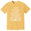 Gold Buffalo hockey fan t-shirt showcasing the sarcastic ‘You Either Love Buffalo Hockey Or You’re Wrong’ design in bold block lettering with a buffalo silhouette accent.”
